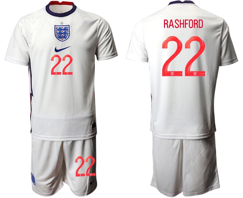 Men 2021 European Cup England home white #22 Soccer Jersey->england jersey->Soccer Country Jersey